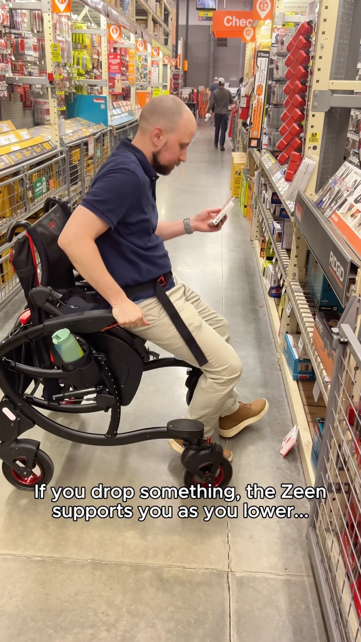 Instagram post with the caption: Sit-to-Stand Lift with Zeen 👇

We’ve all been there… you drop y...